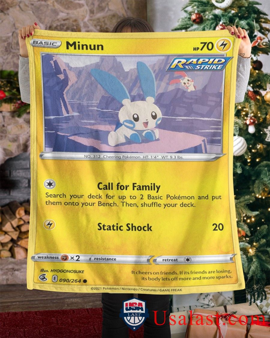 Pokemon Minun Rapid Strike Soft Blanket