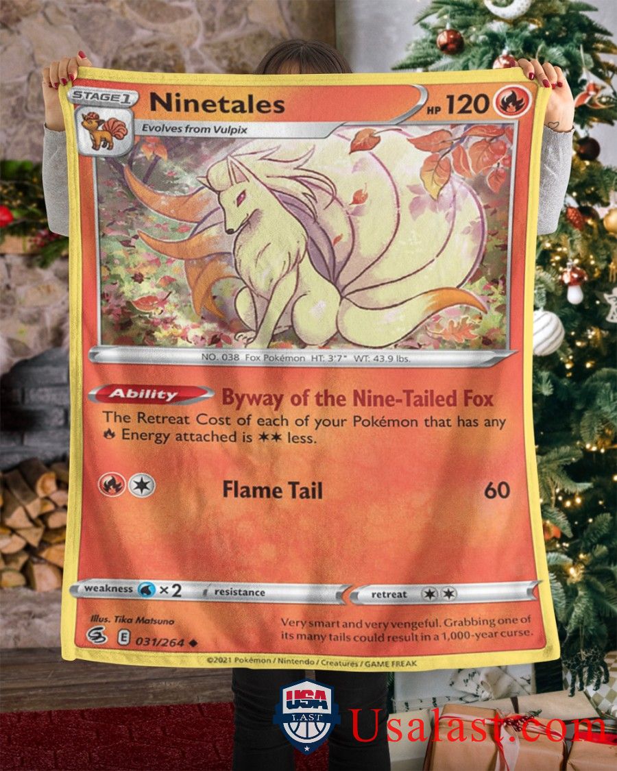 Pokemon Ninetales Flame Tail Blanket