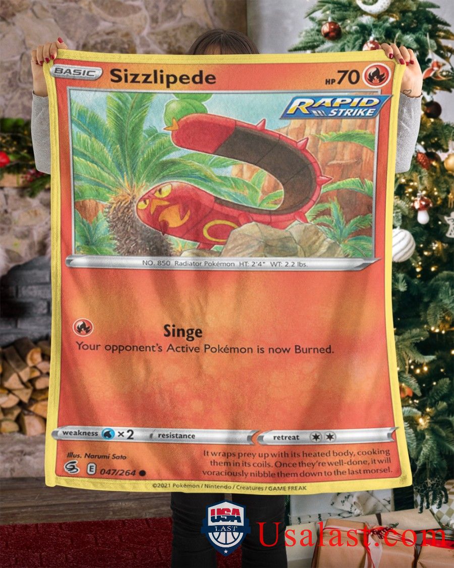 Pokemon Sizzlipede Rapid Strike Blanket