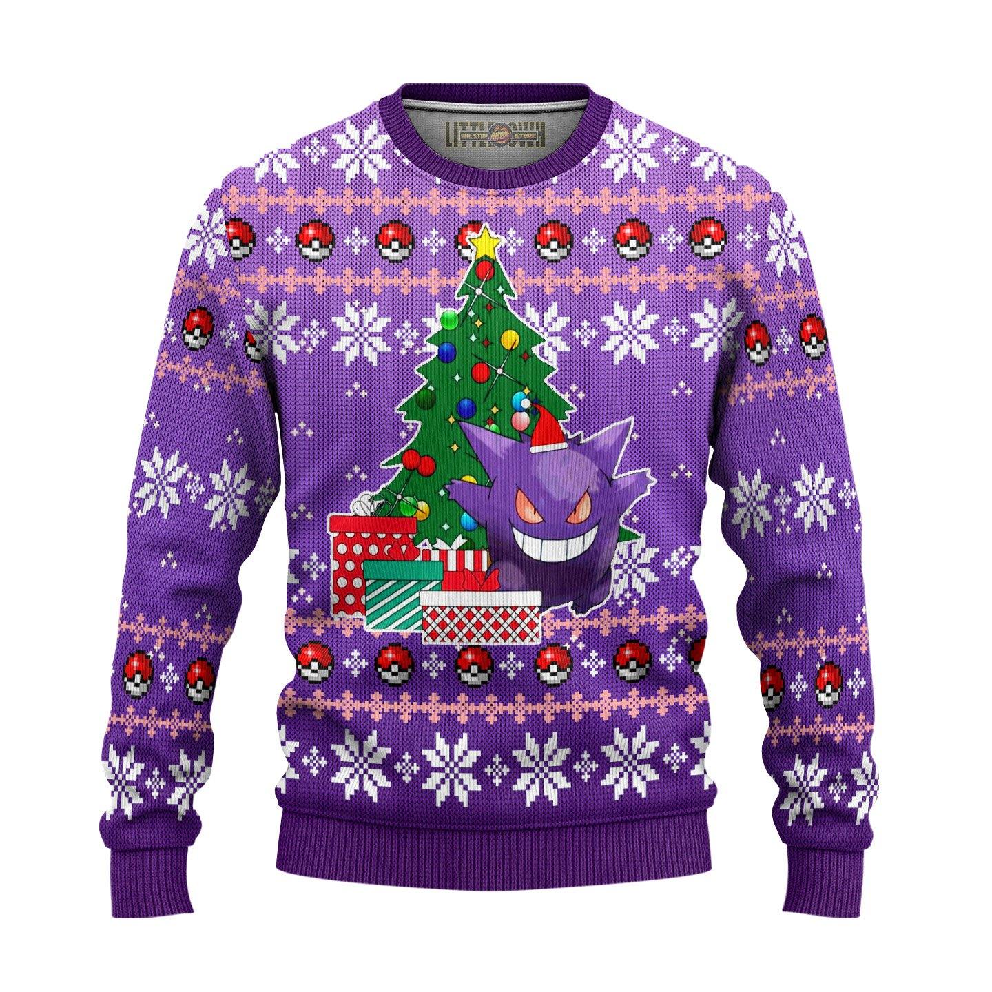 Pokemon Gengar Anime Ugly Christmas Sweater Gift For Fans