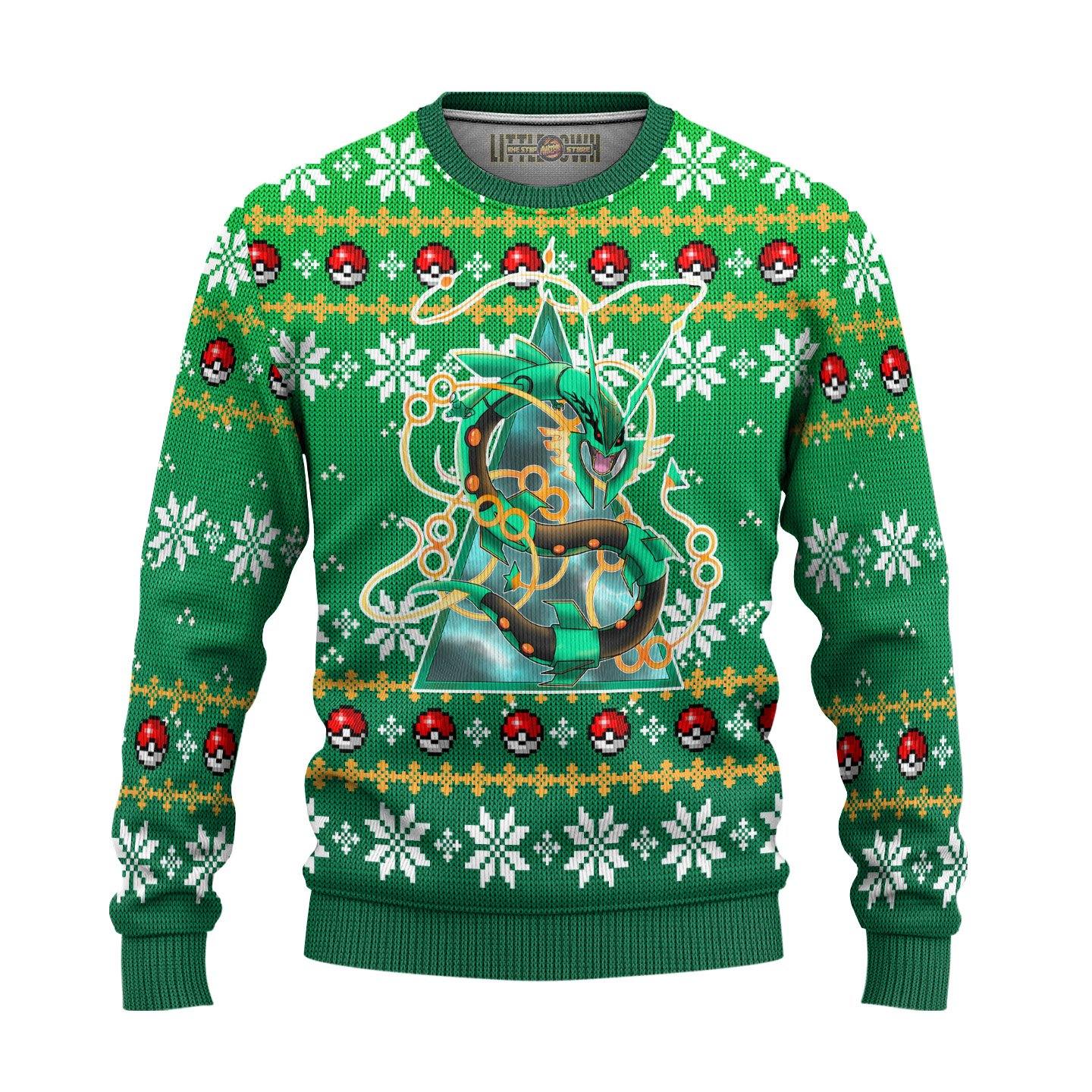 Rayquaza Anime Ugly Christmas Sweater Gift For Fans