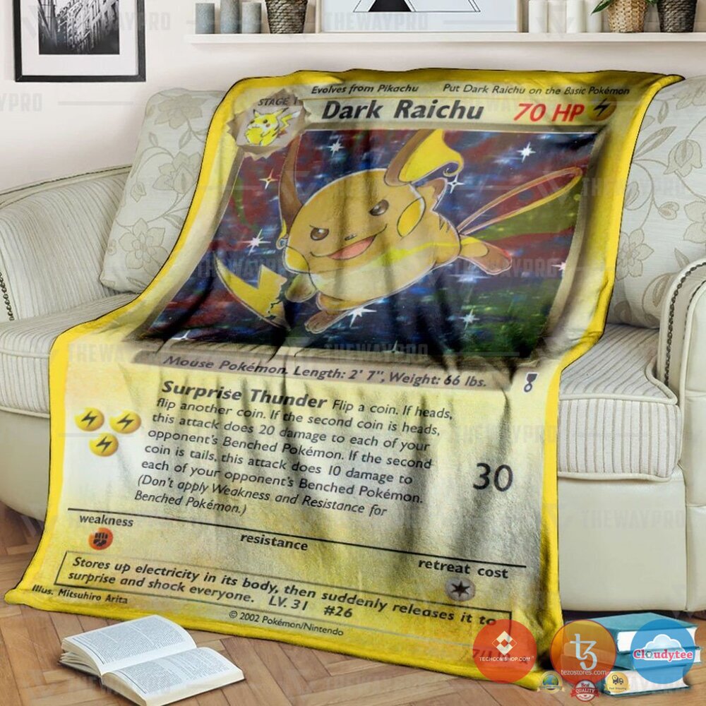 Pokemon Dark Raichu Legendary Collection Blanket