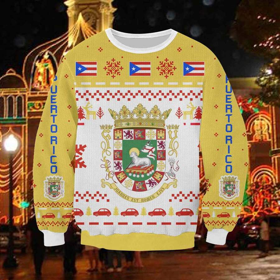 Puerto Rico flag Christmas Sweater