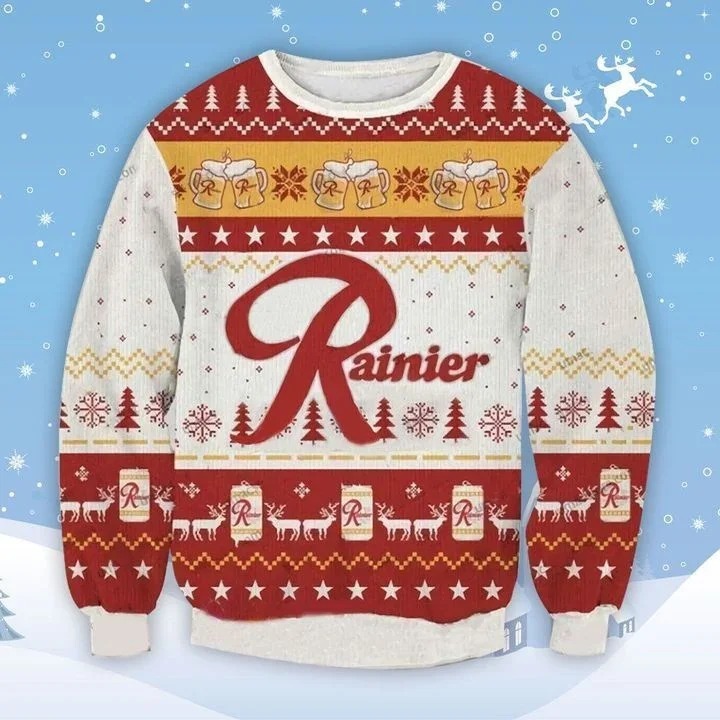 Rainier Beer Ugly Christmas Sweater