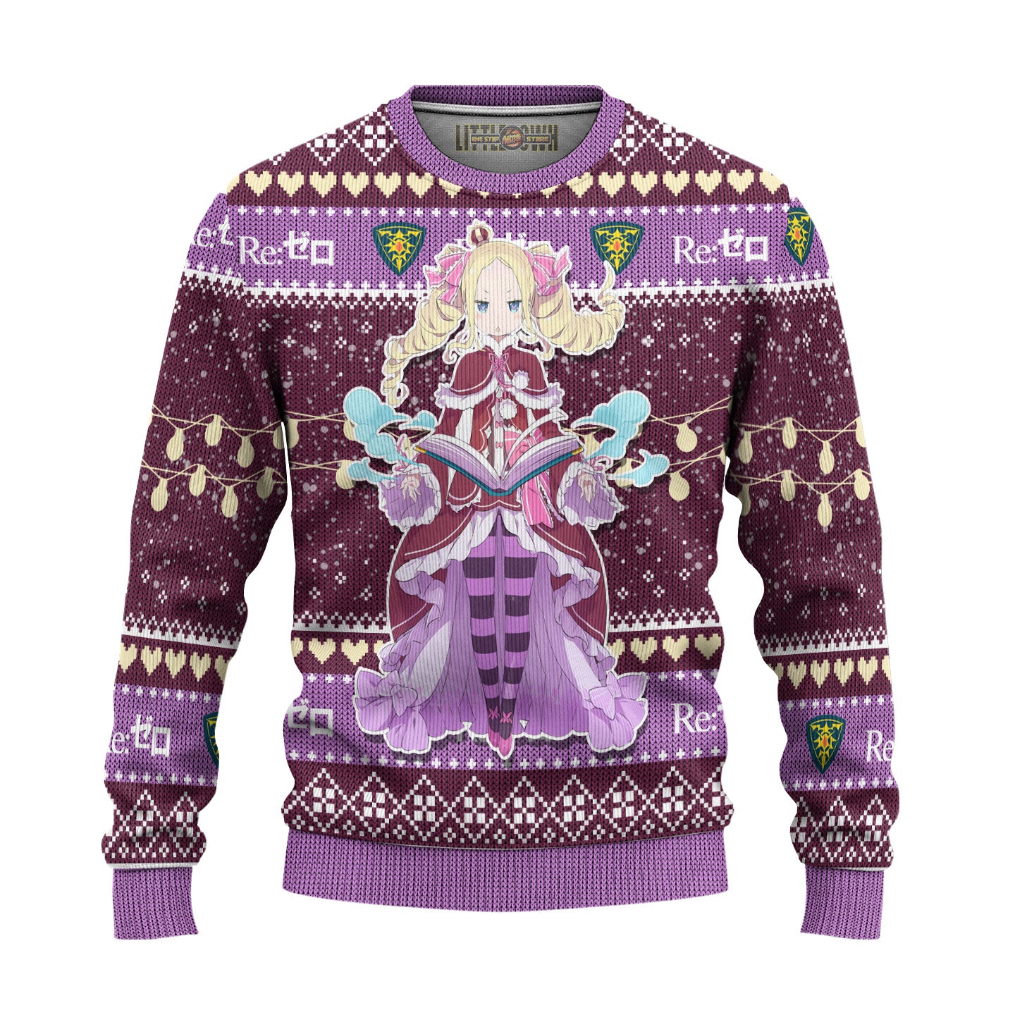 Beatrice Anime Ugly Christmas Sweater Custom Re Zero Gift For Fans