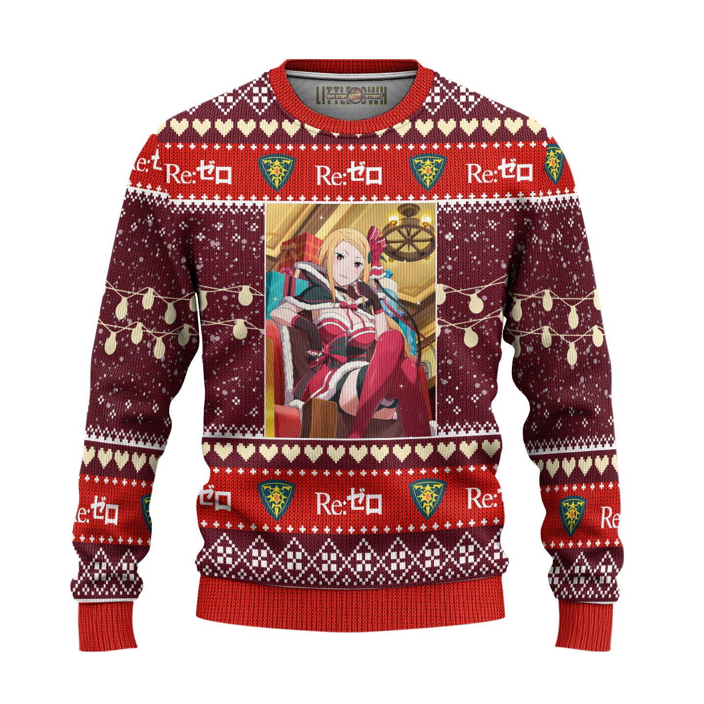 Priscilla Barielle Anime Ugly Christmas Sweater Custom Re Zero Gift For Fans