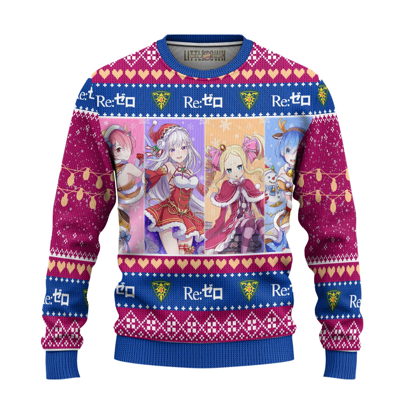 Re Zero Anime Ugly Christmas Sweater Custom Characters Gift For Fans