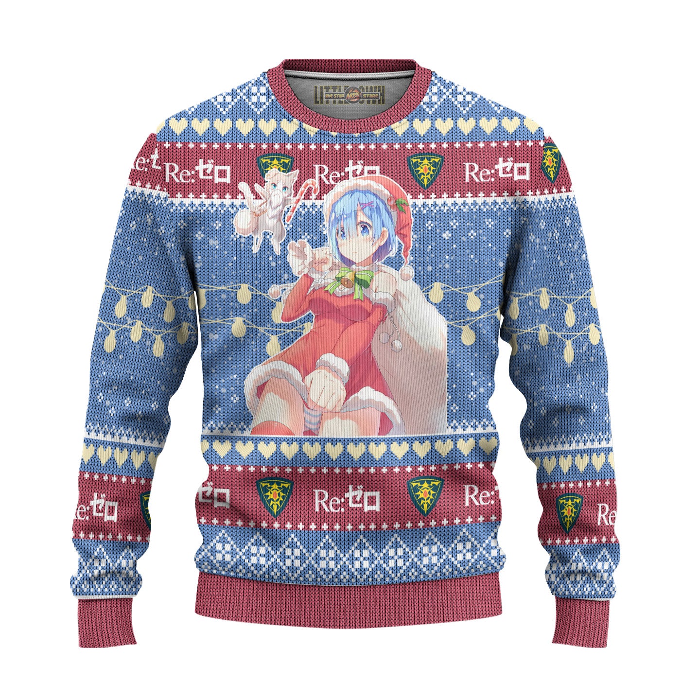 Rem x Puck Anime Ugly Christmas Sweater Custom Re Zero Gift For Fans