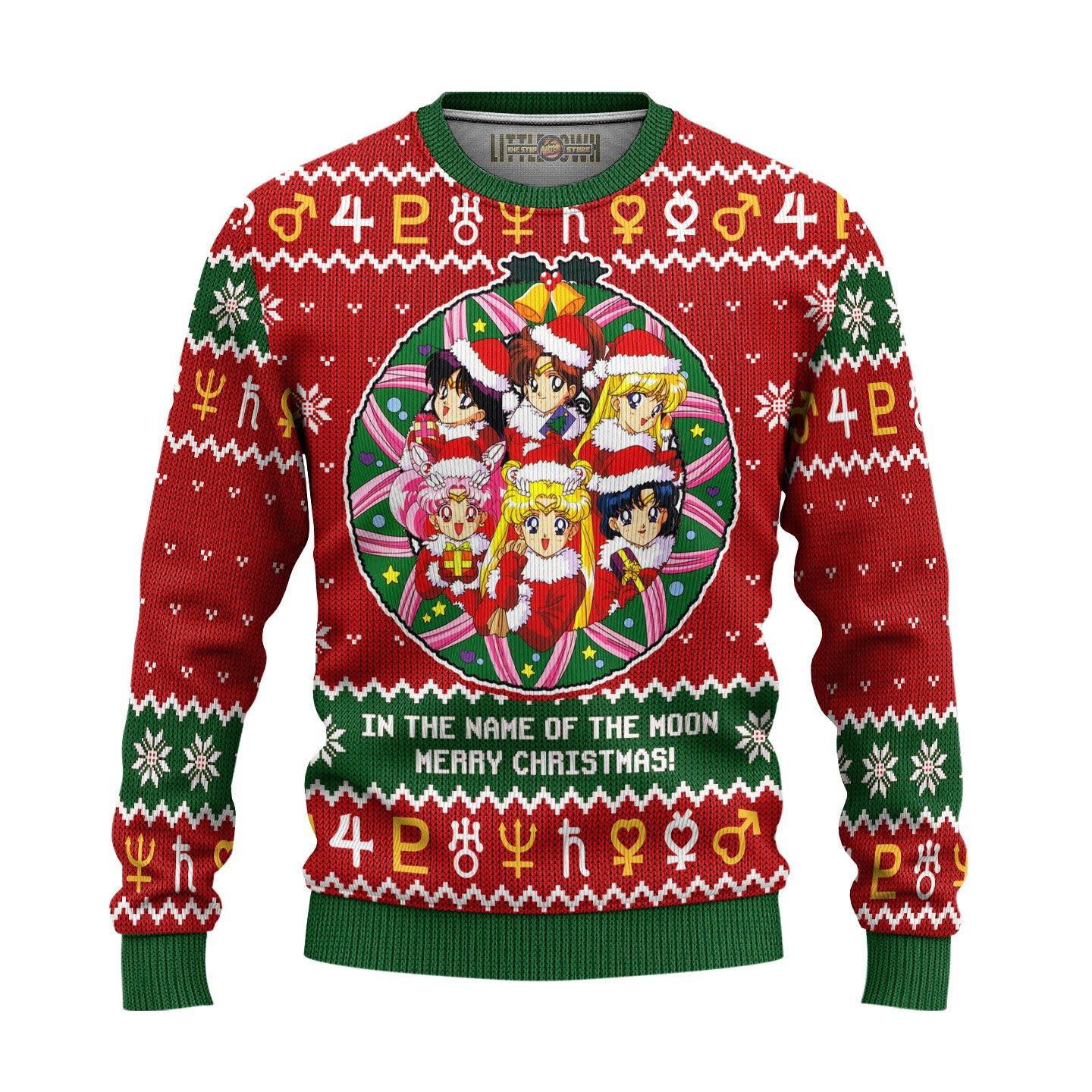 Sailor Guardians Anime Ugly Christmas Sweater Sailor Moon Gift For Fans