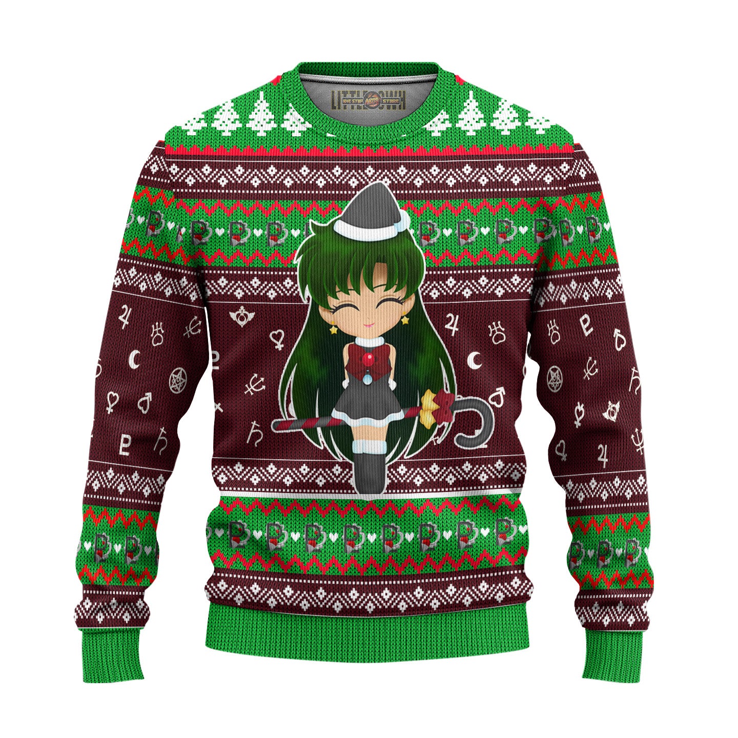 Sailor Pluto Ugly Christmas Sweater Sailor Moon Anime Gift For Fans