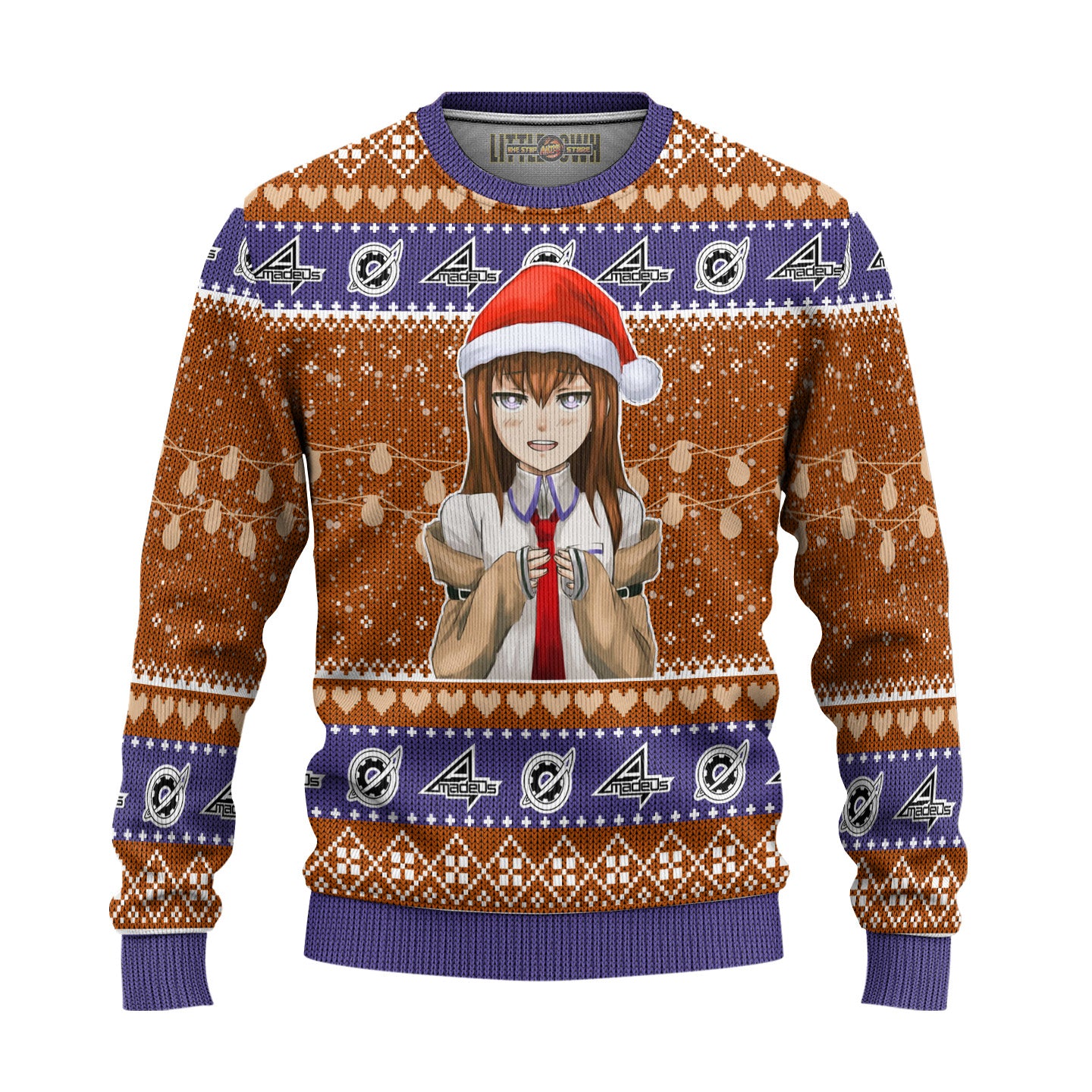 Kurisu Makise Anime Ugly Christmas Sweater Custom Steins Gate Gift For Fans