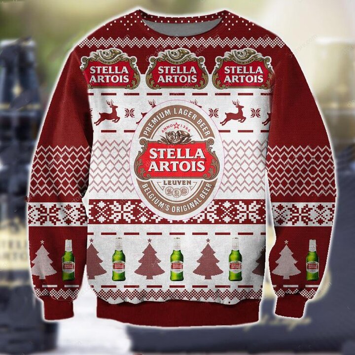 Stella Artois Belgium’s Original Beer 3D Christmas Sweater