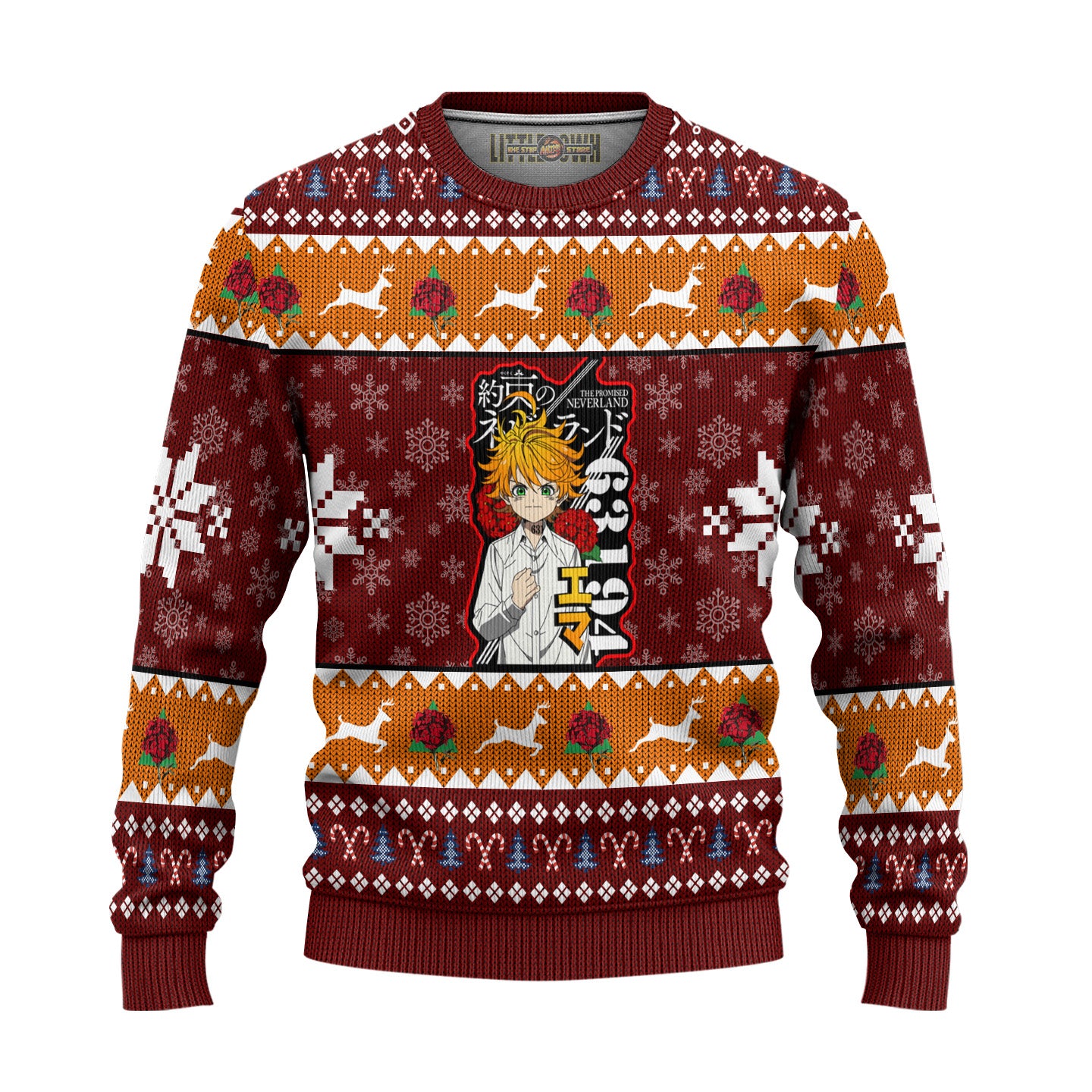 Emma Anime Ugly Christmas Sweater Custom Promise Neverland Gift For Fans