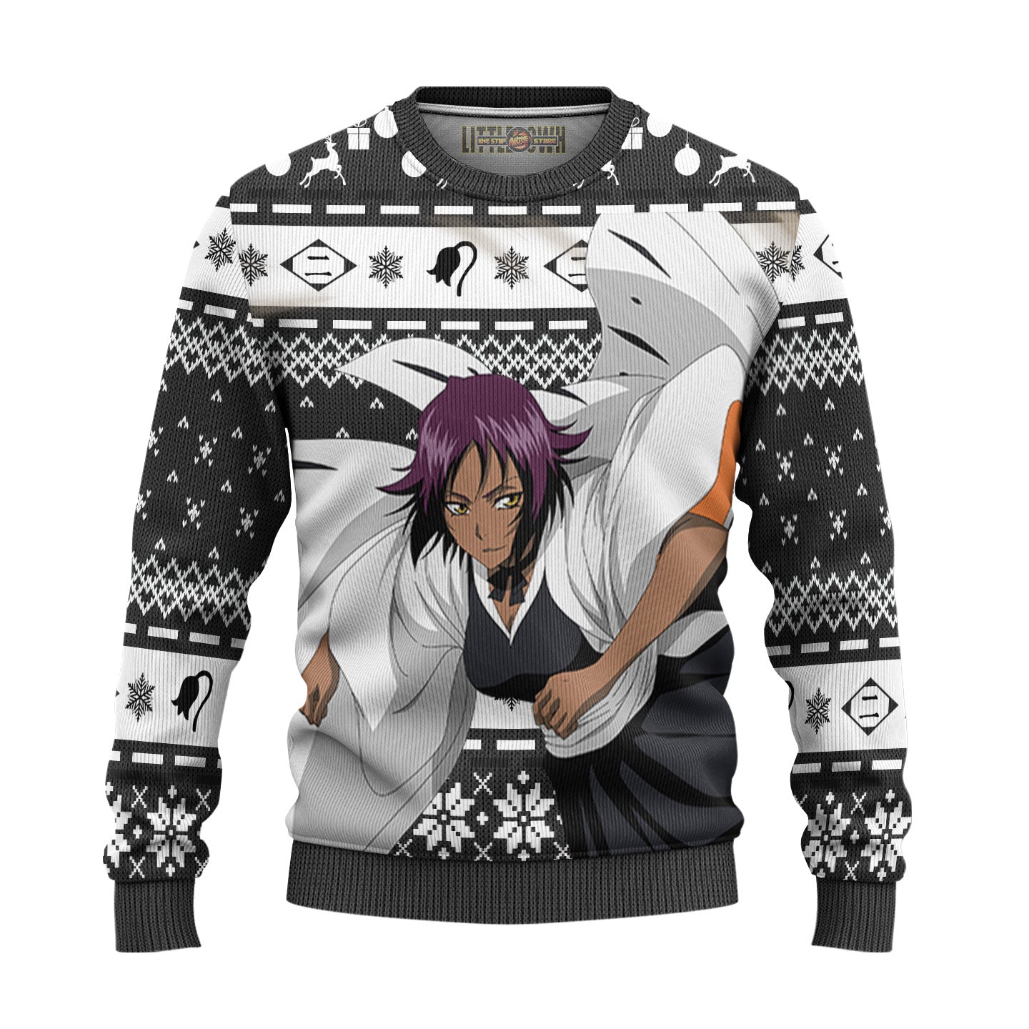 Yoruichi Shihouin Ugly Christmas Sweater Custom Bleach Anime Gift For Fans