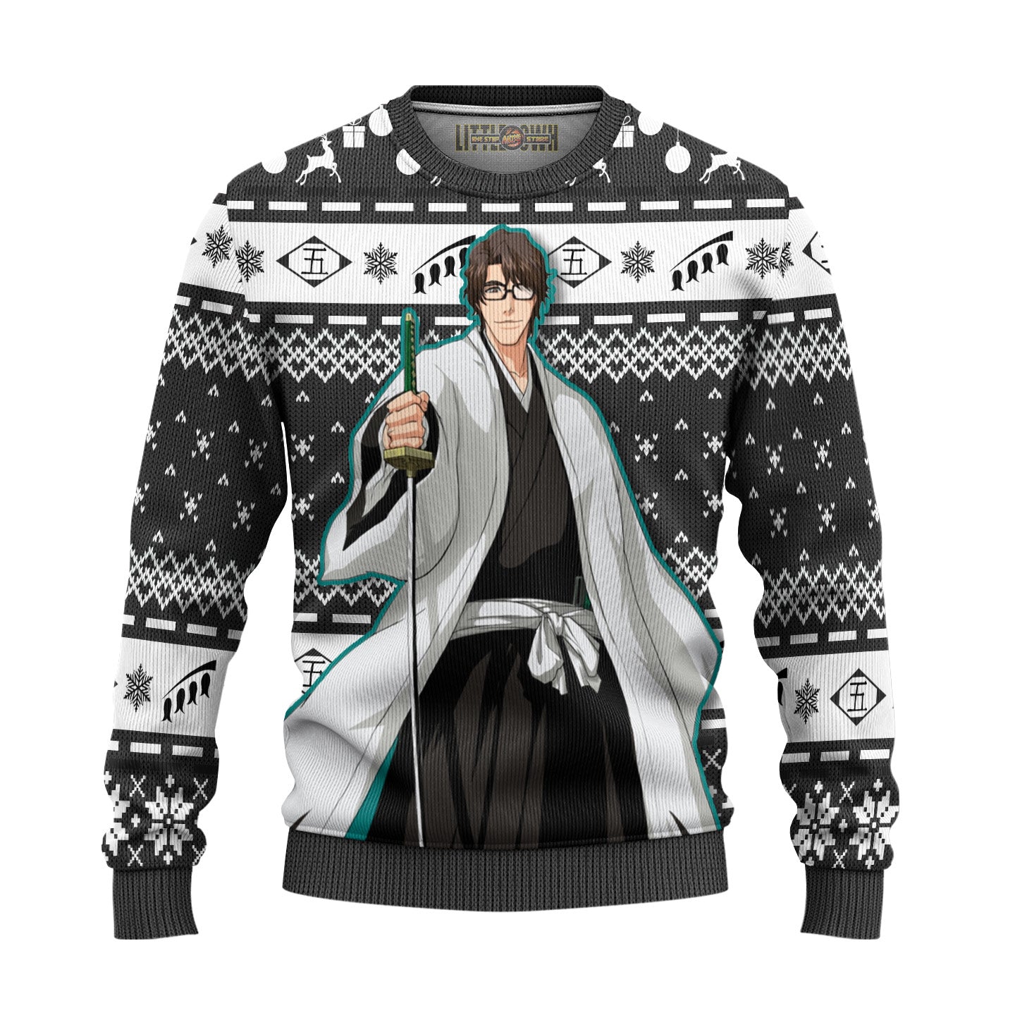 Sosuke Aizen Ugly Christmas Sweater Custom Bleach Anime Gift For Fans