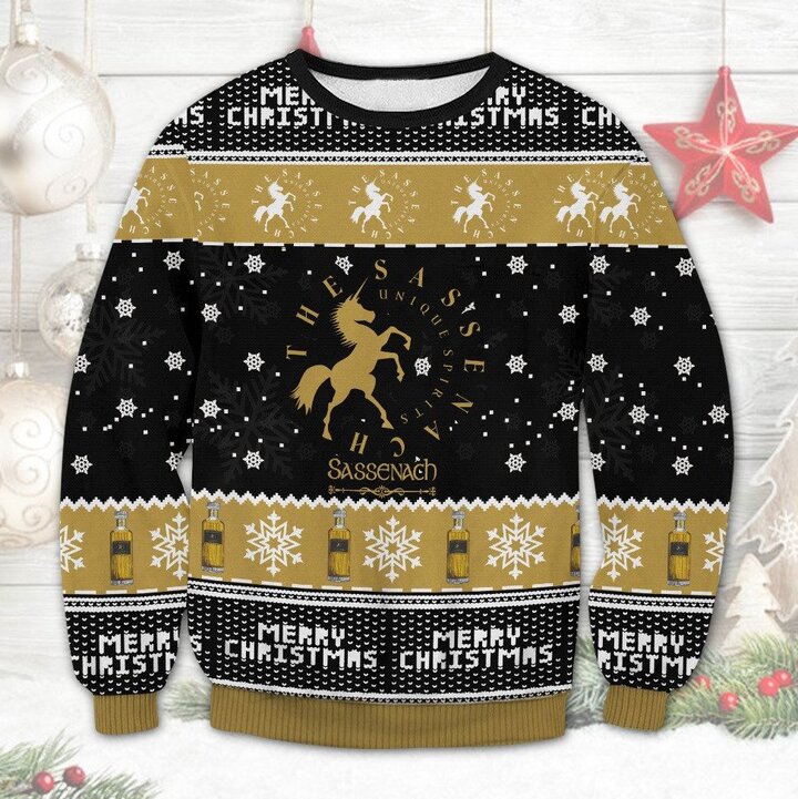 The Sassenach Blended Scotch Whisky Ugly Christmas Sweater