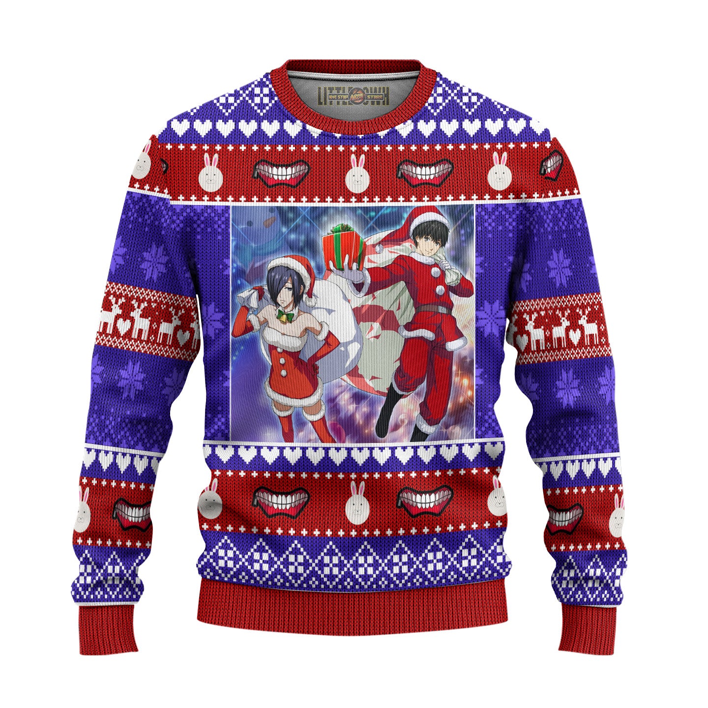 Touka x Kaneki Anime Ugly Christmas Sweater Custom Tokyo Ghoul Gift For Fans