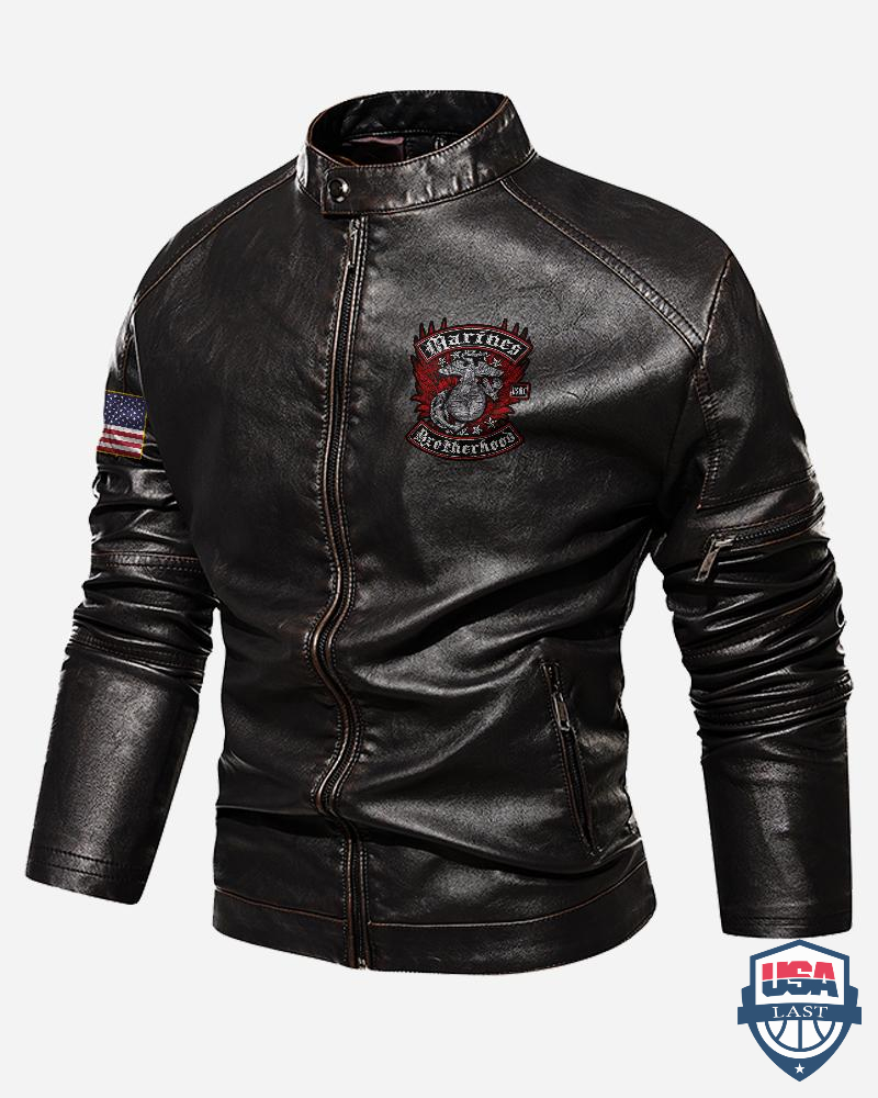 US-Marines-Corps-Brotherhood-Distressed-Rocker-Foil-Stamp-Motor-Leather-Jacket-2.jpg