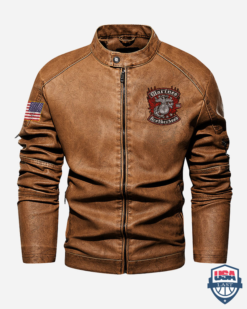 US-Marines-Corps-Brotherhood-Distressed-Rocker-Foil-Stamp-Motor-Leather-Jacket-3.jpg