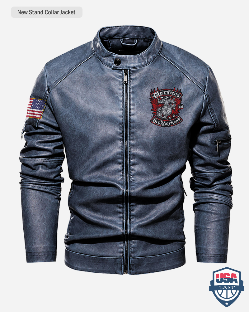 US-Marines-Corps-Brotherhood-Distressed-Rocker-Foil-Stamp-Motor-Leather-Jacket-5.jpg