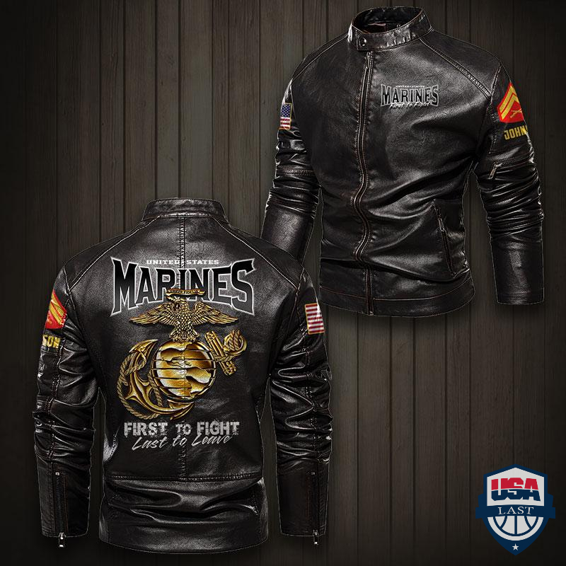 United States Marines First to Fight Last to Leave Custom Leather Jacket