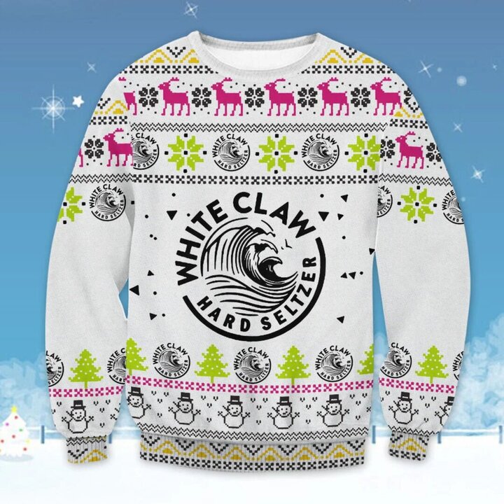 White Claw Hard Seltzer Ugly Christmas Sweater