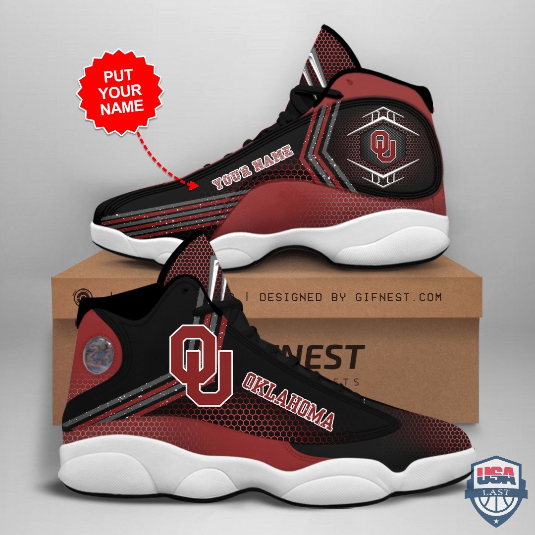 Oklahoma Sooners Air Jordan 13 Custom Name Personalized Shoes