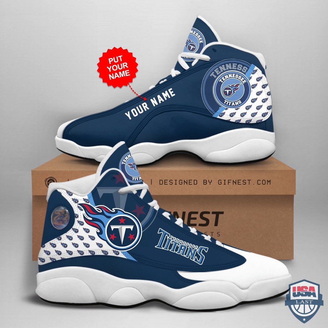 Tennessee Titans Air Jordan 13 Custom Name Personalized Shoes