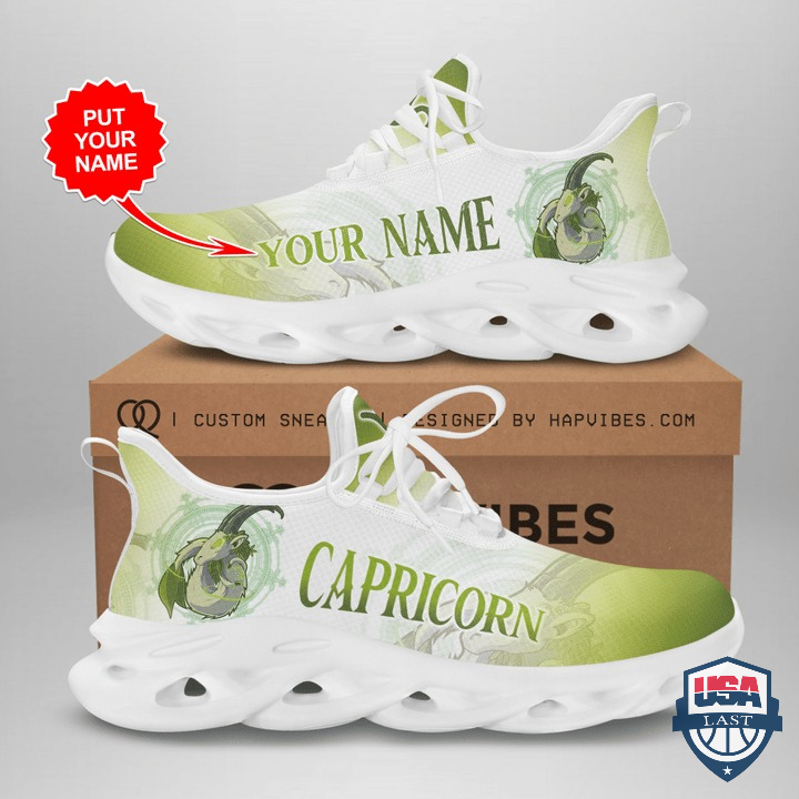Zodiac Capricorn Custom Name Running Shoes