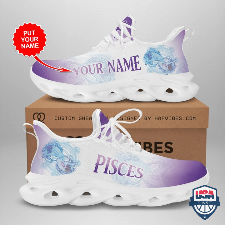 Zodiac Pices Custom Name Running Shoes