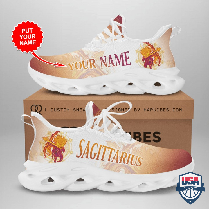 Zodiac Sagittarius Custom Name Running Shoes