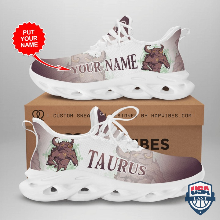 Zodiac Taurus Custom Name Running Shoes