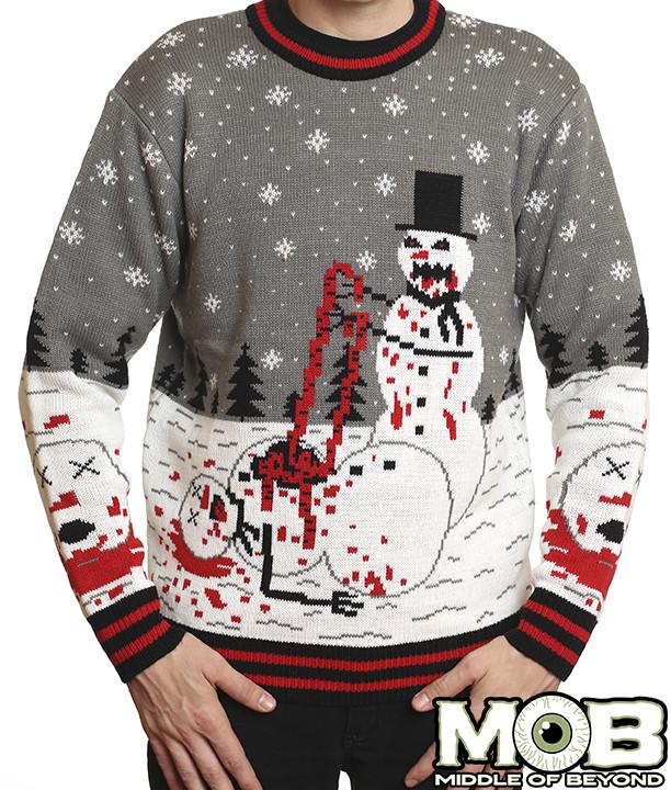 Zombie Snowman Christmas Sweater