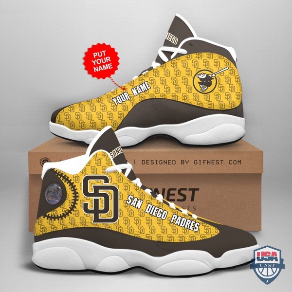 Personalized Shoes San Diego Padres Air Jordan 13 Custom Name