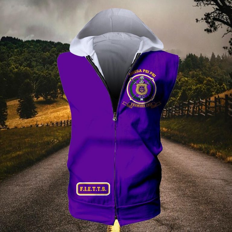 Omega Psi Phi Sons of Blood And Thunder Sleeveless Zip Hoodie