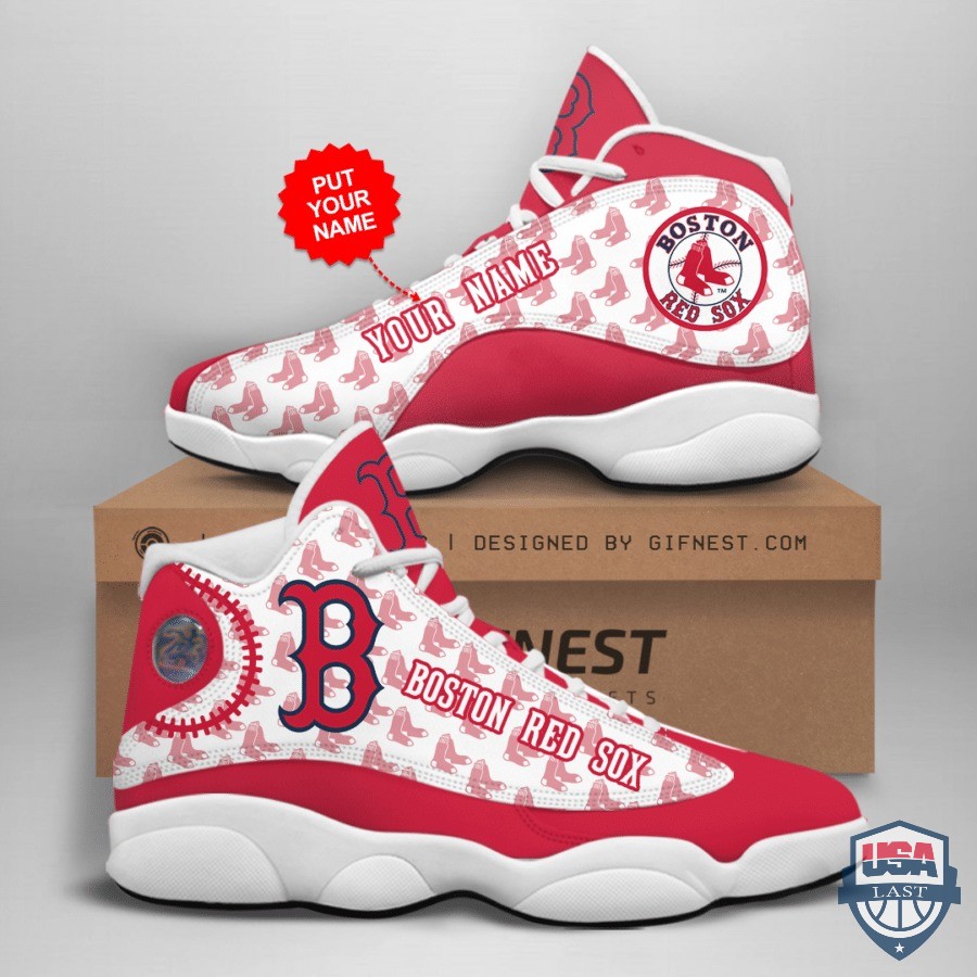 Personalized Shoes Boston Red Sox Air Jordan 13 Custom Name