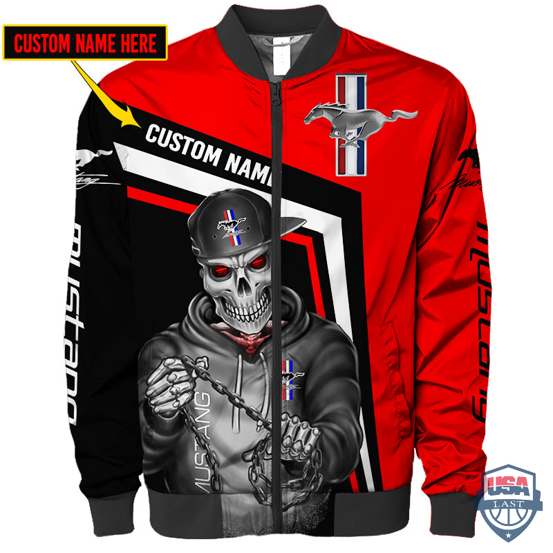 Amazing Personalized Ford Mustang Ghost Rider Bomber Jacket