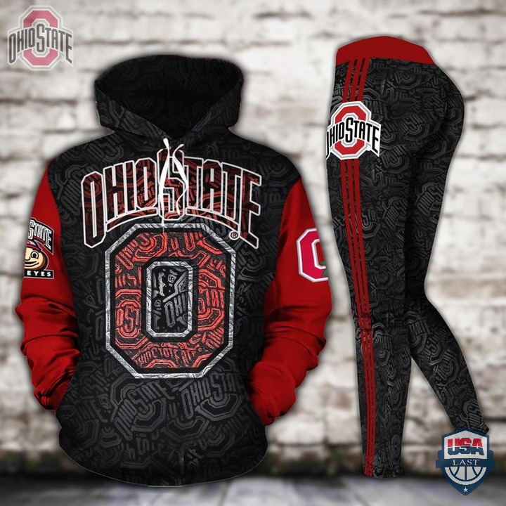 Ohio State Buckeyes All Over Print Hoodie And Legging