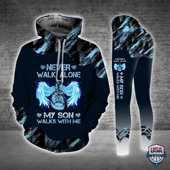 Never Walk Alone My Son Walk With Me 3D All Over Print Hoodie And Legging