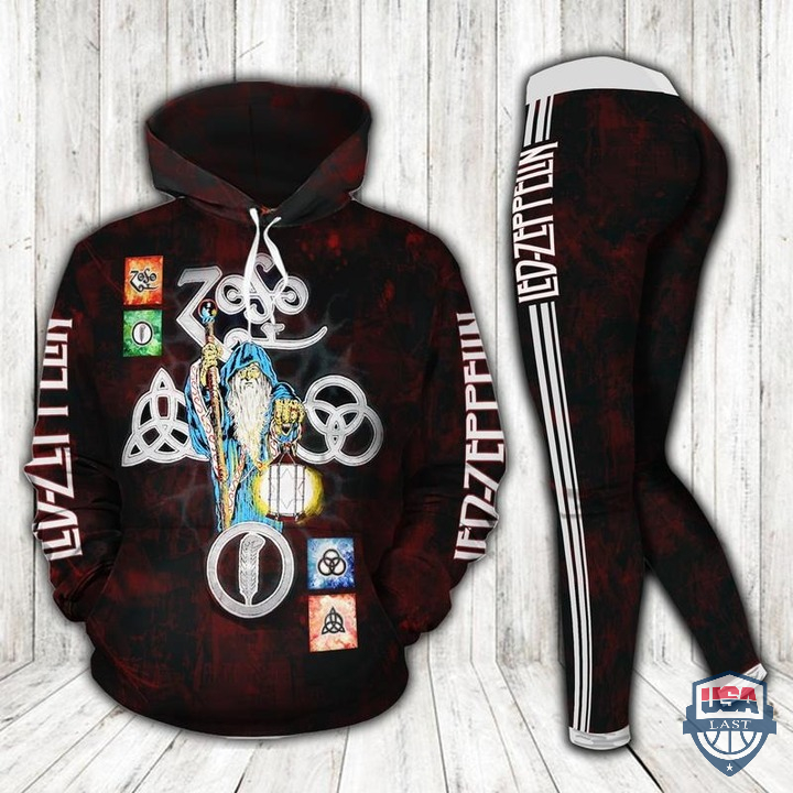 Led Zeppelin All Over Print Hoodie And Legging