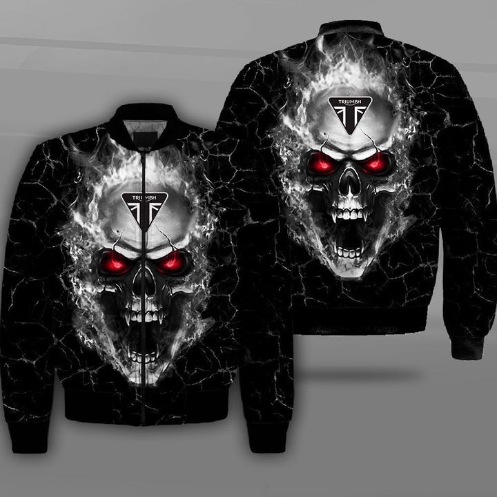 Triumph Fire Skull Bomber Jacket