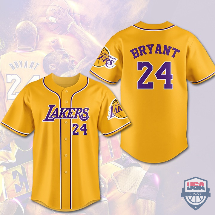 NEW Los Angeles Lakers Kobe Bryant 24 Baseball Jersey Shirt