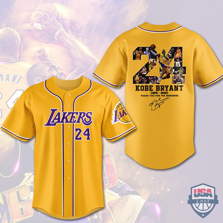 NEW Kobe Bryant 1976 2020 Thank You For The Memories Baseball Jersey Shirt