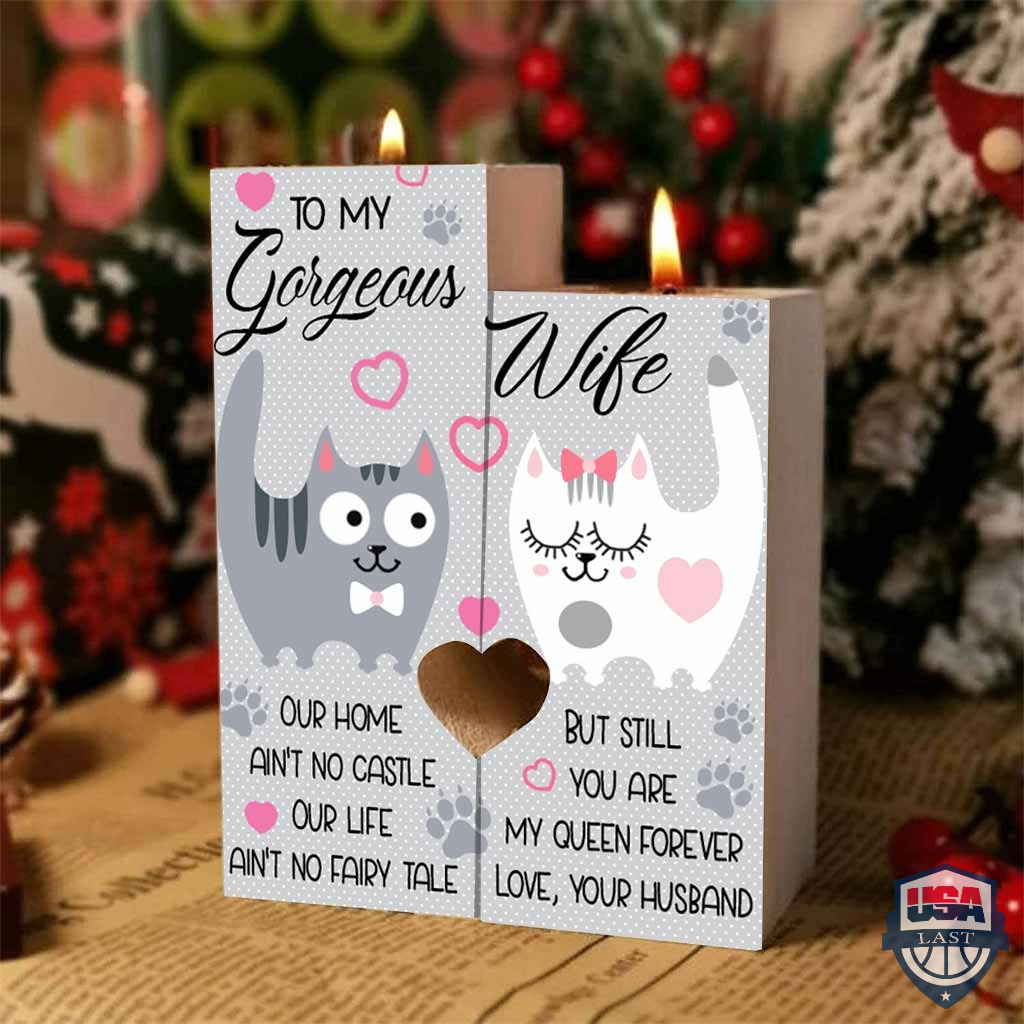 Amore Cats To My Gorgeous Wife Candle Holder