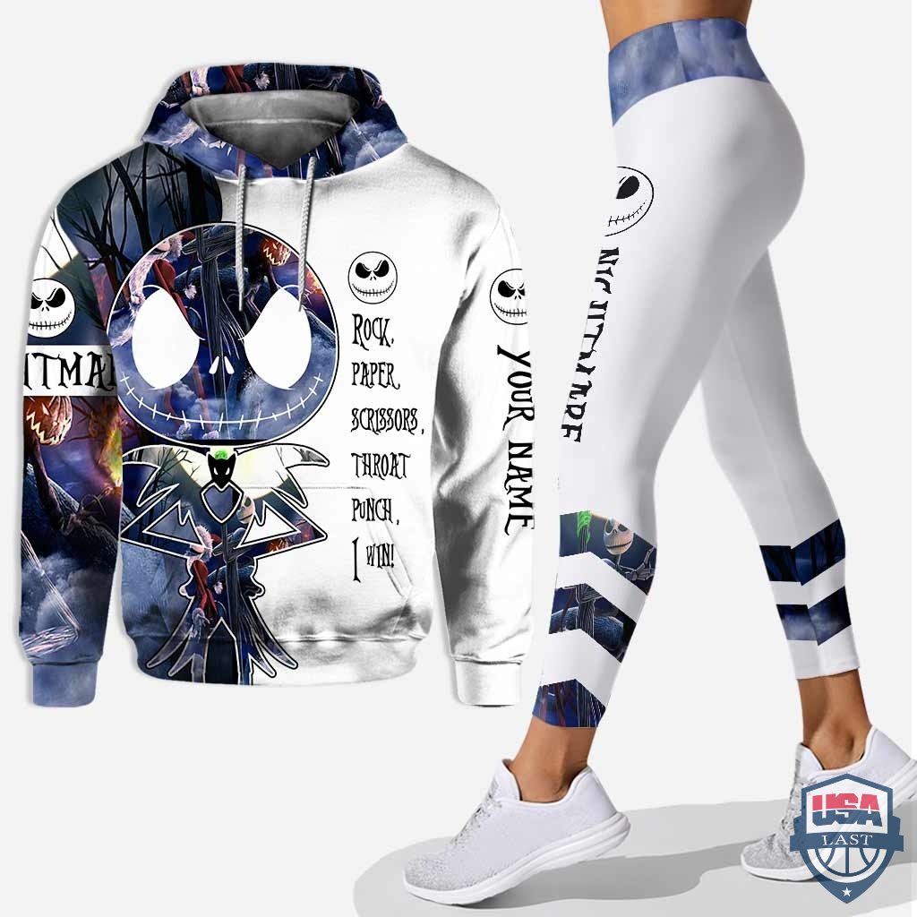 The Nightmare Rock Paper Scissors I Win Personalized Combo Hoodie Legging