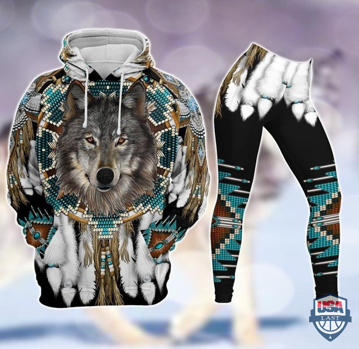 Wolf Native American All Over Print Hoodie And Legging