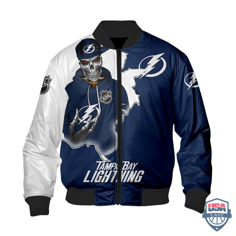 NHL Tampa Bay Lightning Death Skull Bomber Jacket