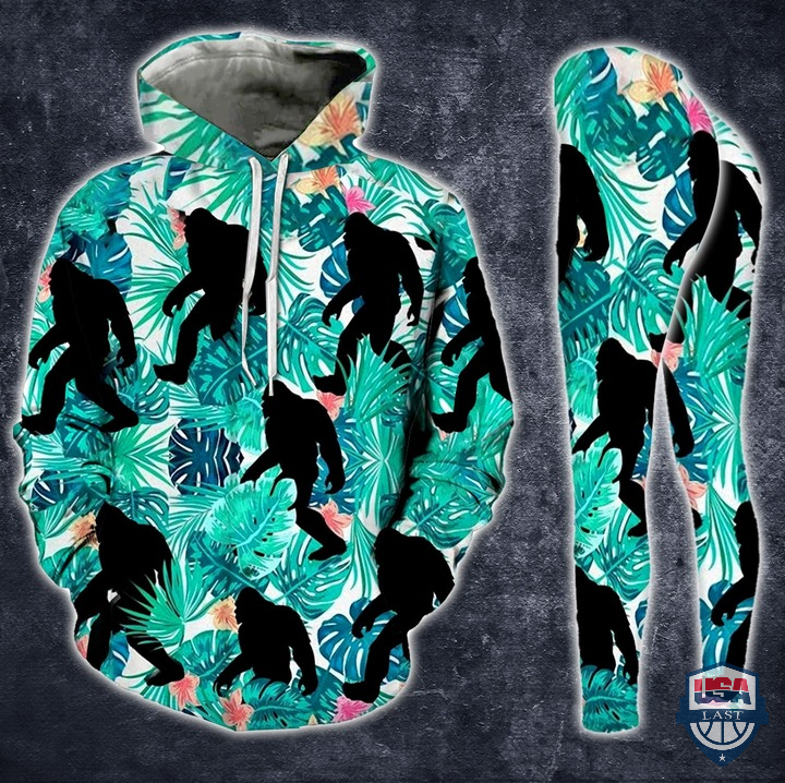 Bigfoot Flower All Over Printed Hoodie And Legging