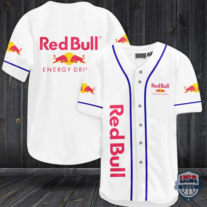 NEW Red Bull Energy Drink Baseball Jersey Shirt