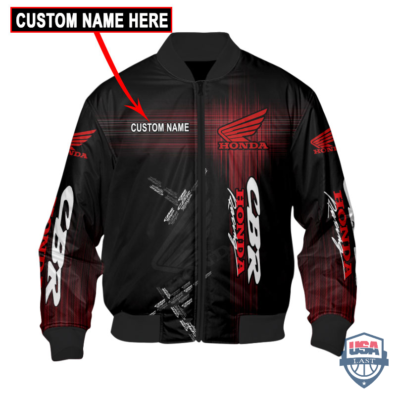 Amazing CBR Honda Racing Flash Custom Name Bomber Jacket
